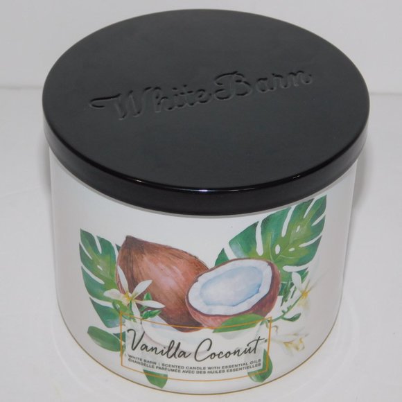 Bath & Body Works White Barn Vanilla Coconut scented 3-Wick Candle - UNUSED READ - Picture 3 of 6